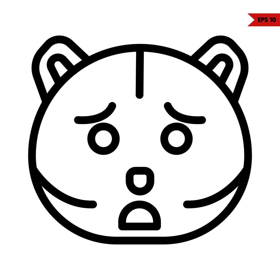 emoticon line icon vector