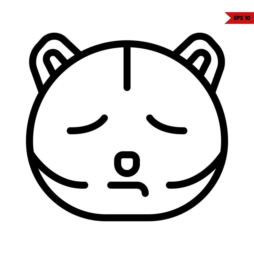 emoticon line icon vector