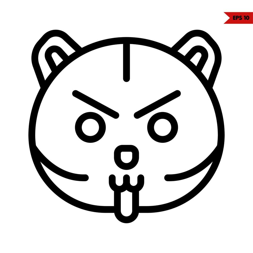 emoticon line icon vector