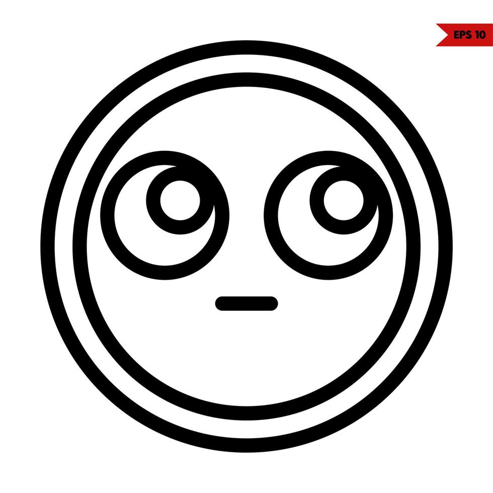 emoticon line icon vector