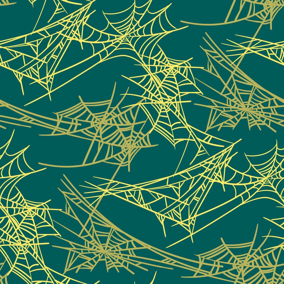 A cobweb pattern. Vector illustration of a light cobweb of different sizes and drawings. Printing on textiles and paper. Gift wrapping for Halloween, Bed linen. festive shades