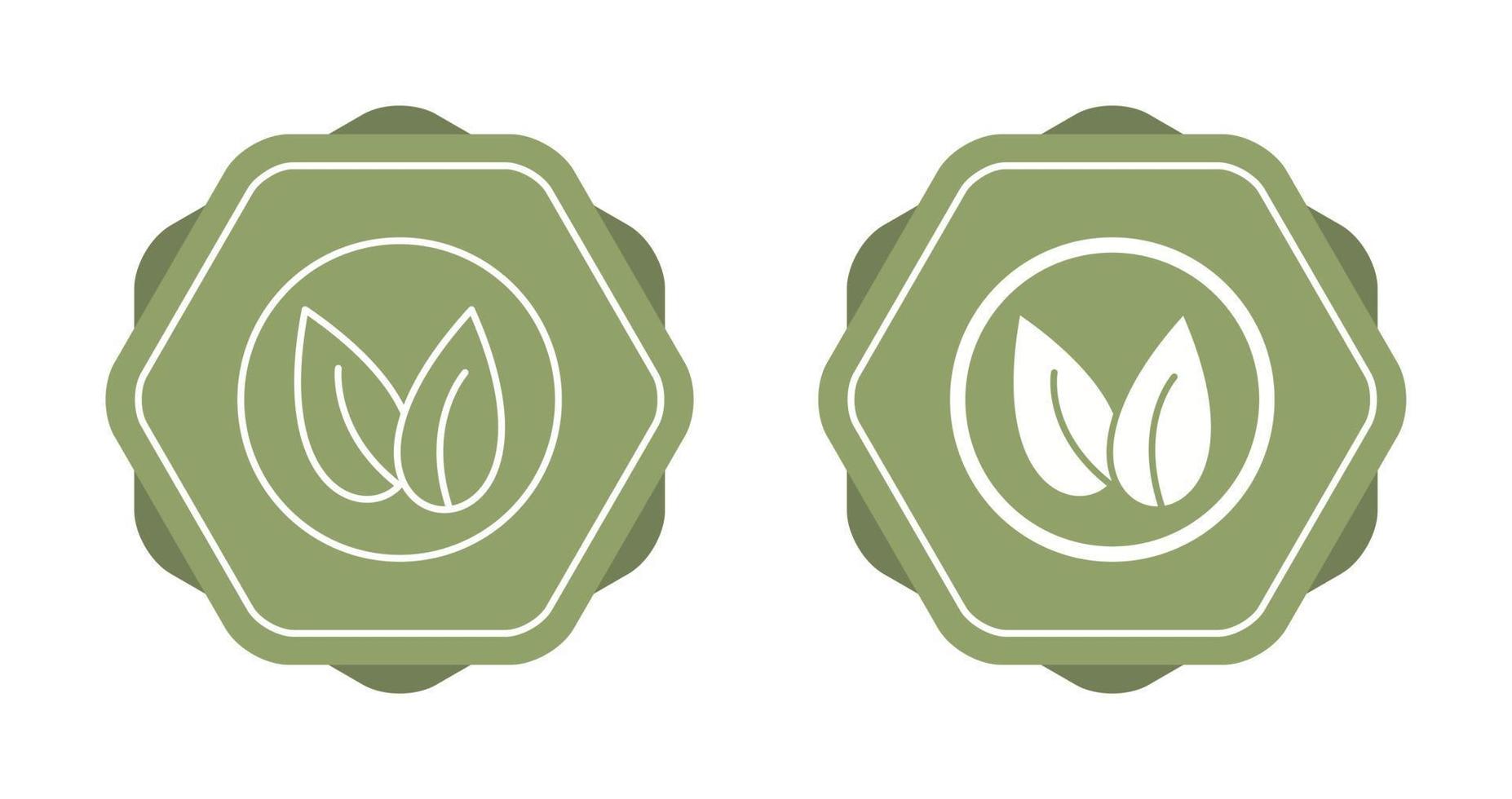 Two Leaves Vector Icon