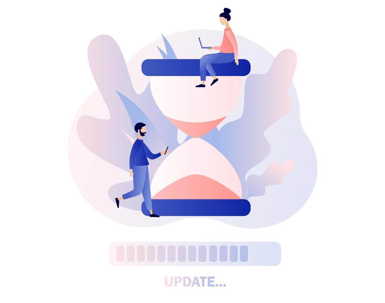 System update concept. Modern flat cartoon style. Vector illustration