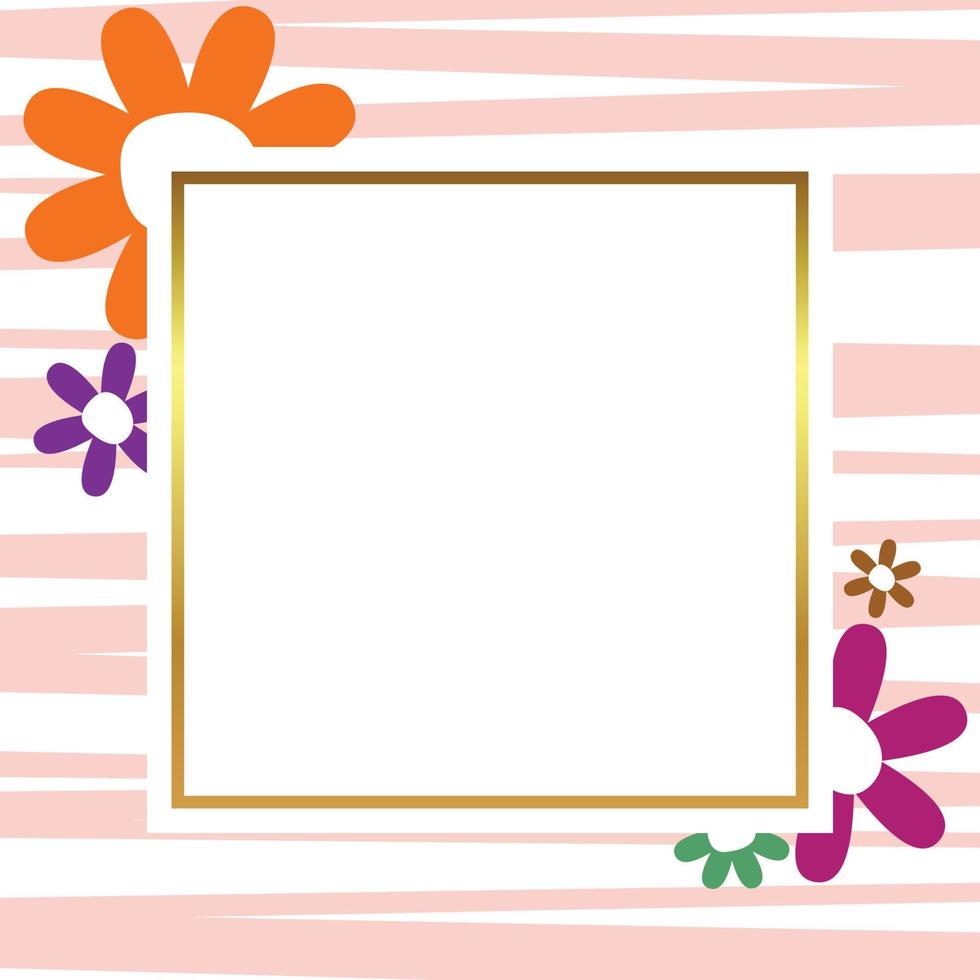 spring background with floral decoration, with free space for text. Template for banner, poster, social media, greeting card. vector