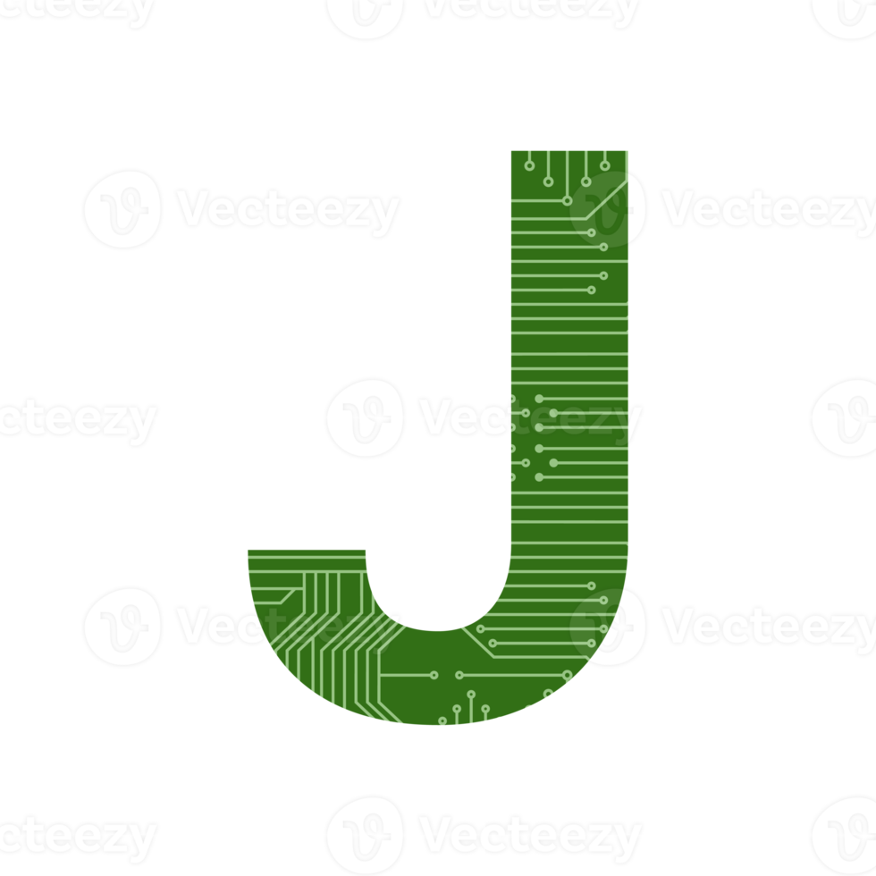 Modern Letter Alphabet Processor Printed Circuit Board Chip png