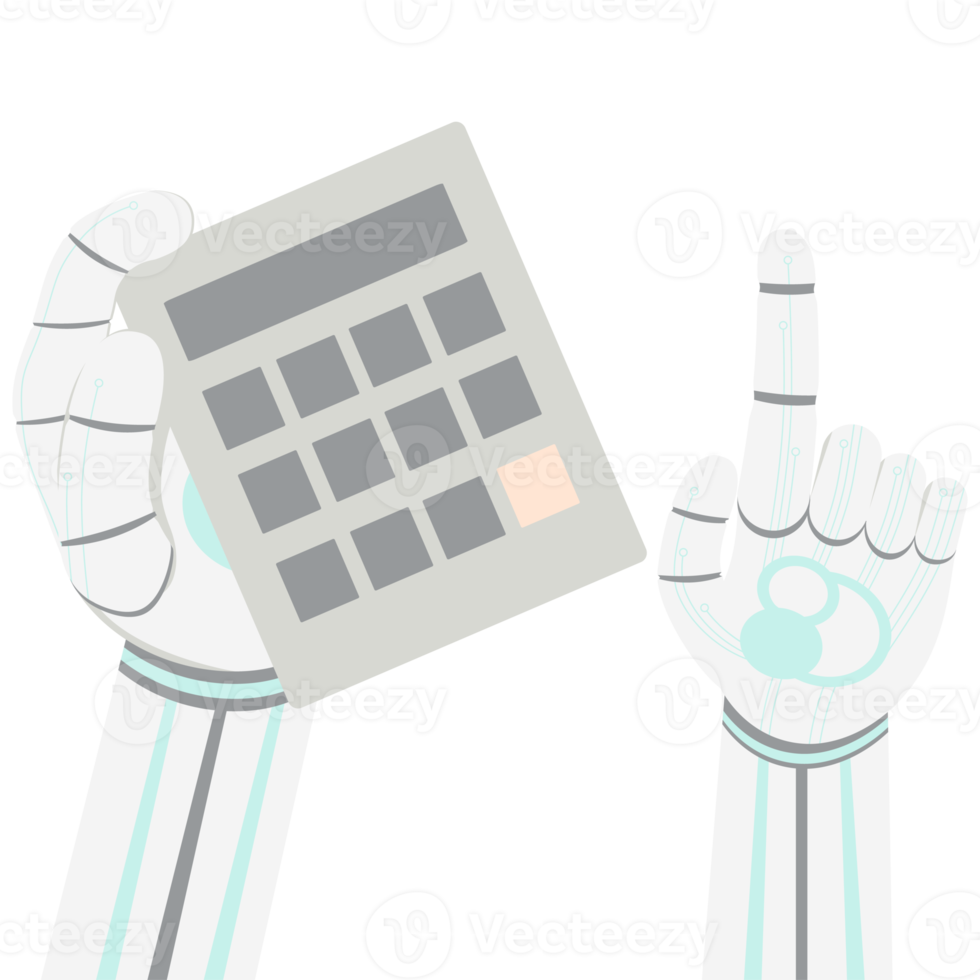 Artificial Intelligence Robot Machine Hand Arm Pose Calculator png