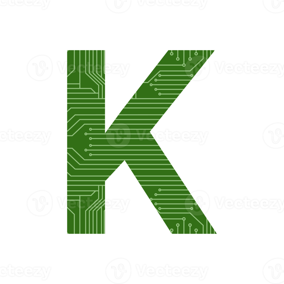 Modern Letter Alphabet Processor Printed Circuit Board Chip png