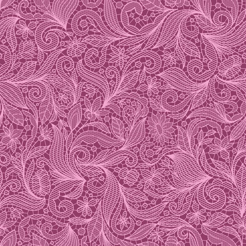 PINK VECTOR SEAMLESS BACKGROUND WITH FLORAL LACE