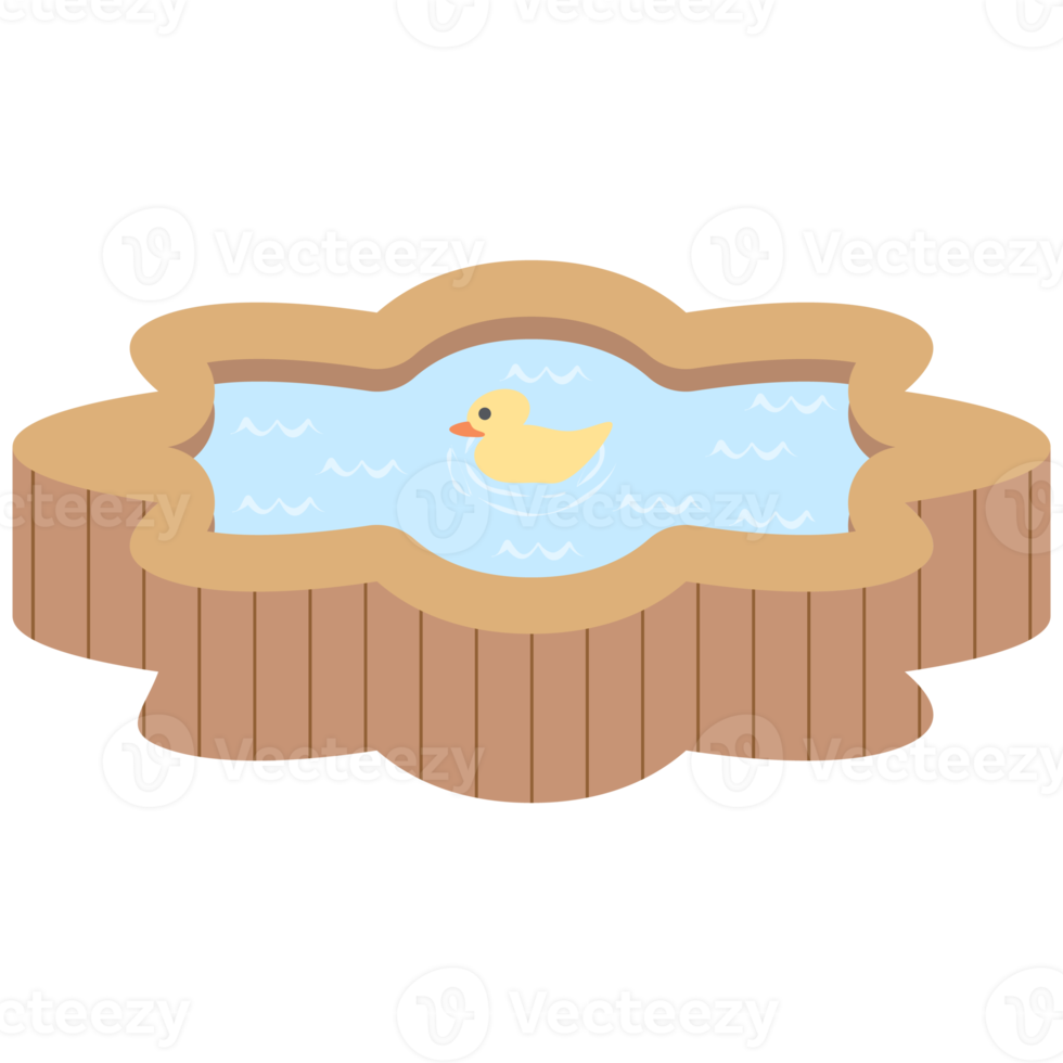 trä- jacuzzi simning slå samman simma png