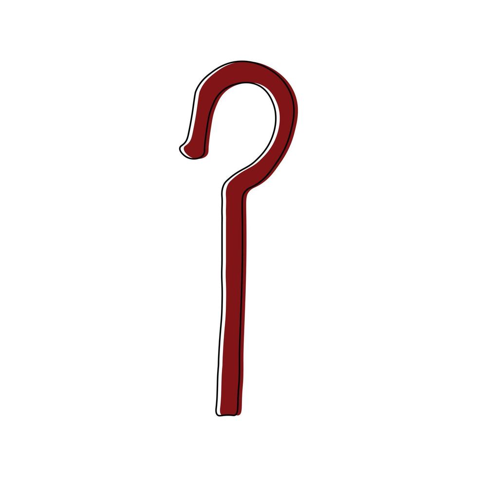 Egyptian scepter. Vector illustration in flat style