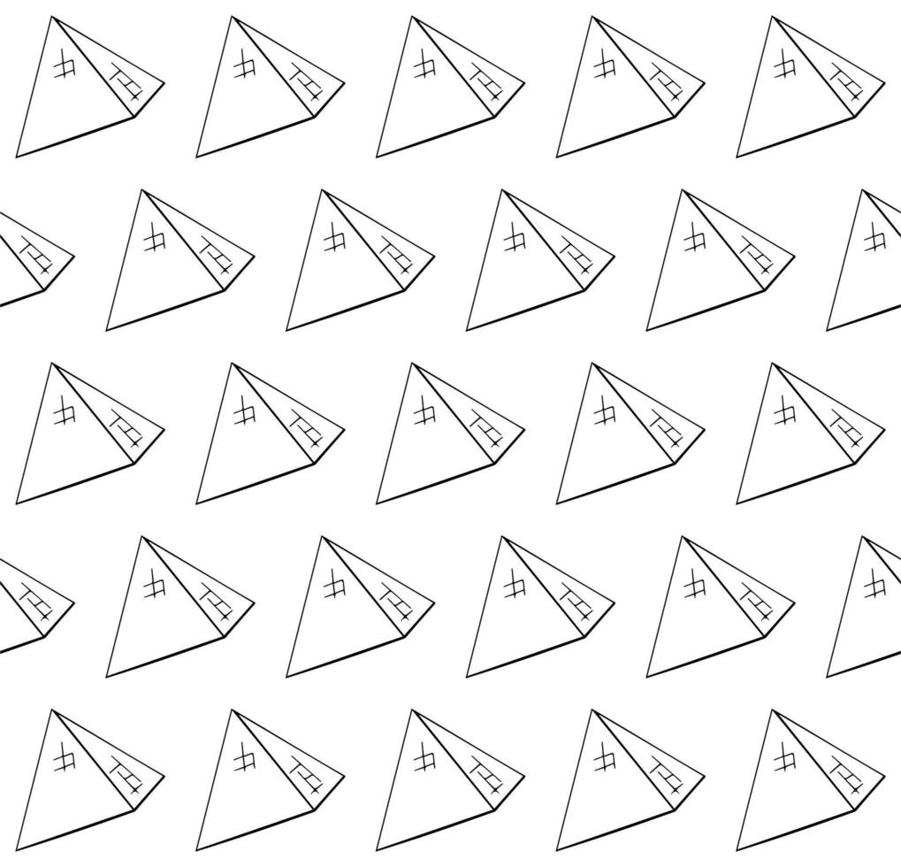 Egyptian pyramid pattern in flat style vector