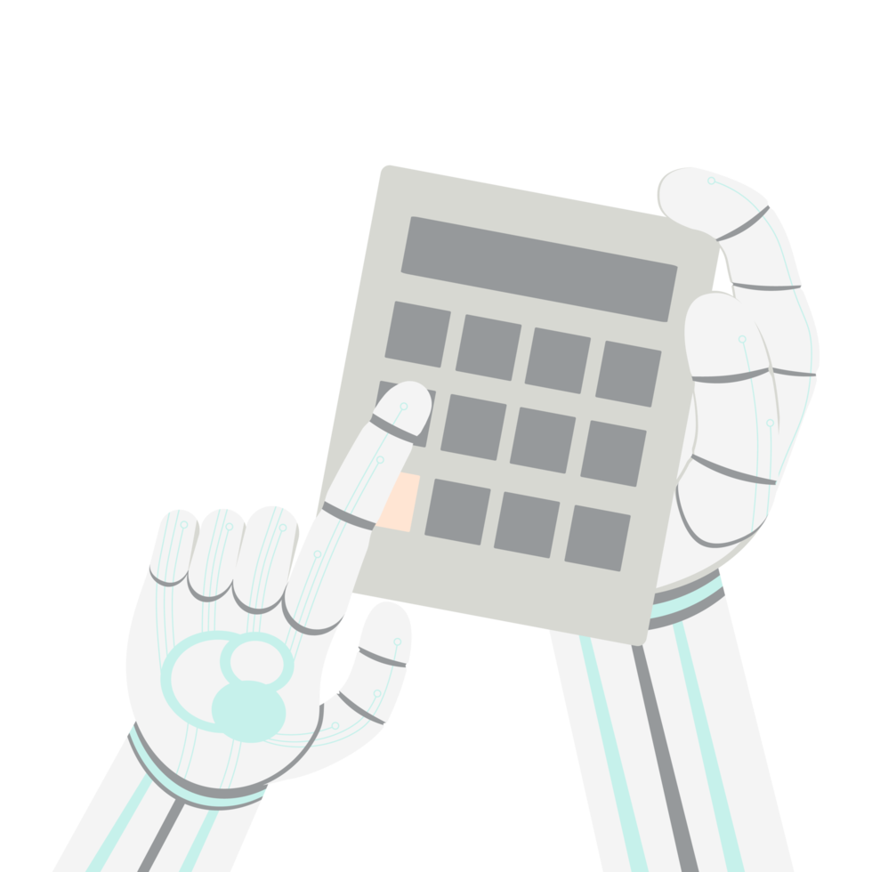 Artificial Intelligence Robot Machine Hand Arm Pose Calculator png