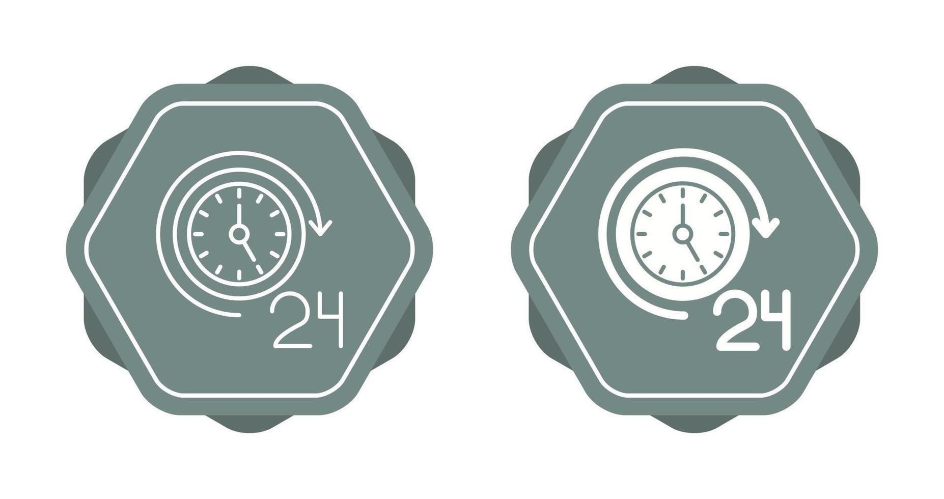 24 Hours Vector Icon