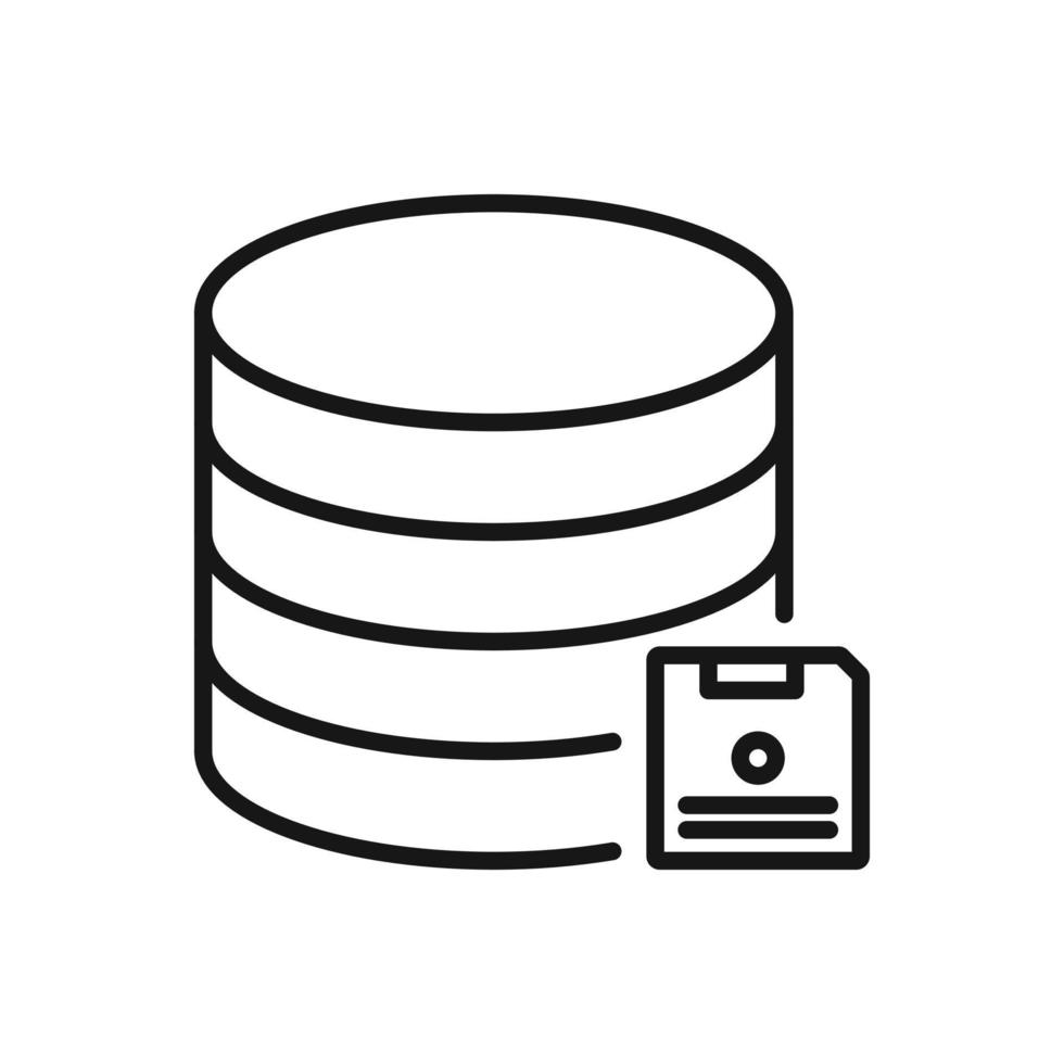 Editable Icon of Save Database, Vector illustration isolated on white background. using for Presentation, website or mobile app