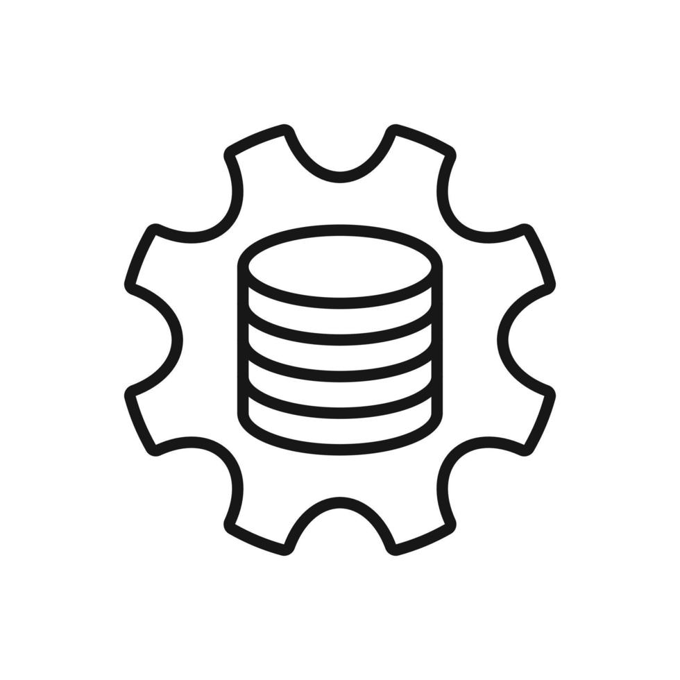 Editable Icon of Database Setup, Vector illustration isolated on white background. using for Presentation, website or mobile app