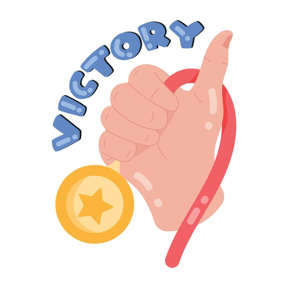 Trendy Victory Concepts vector