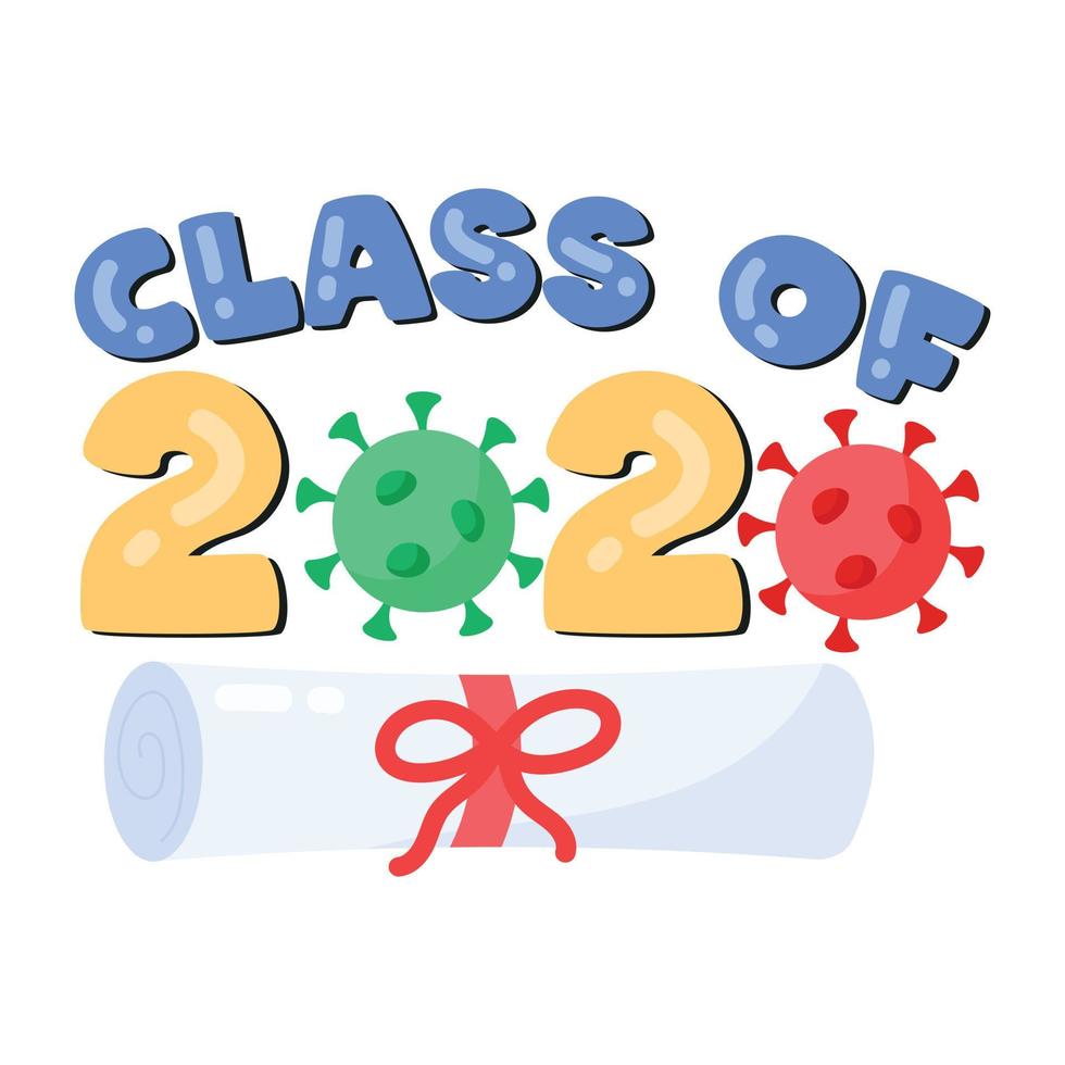 Trendy 2020 Class vector