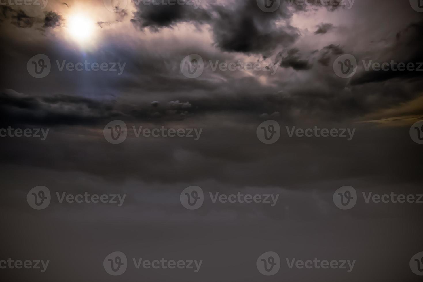 Lightning thunderstorm flash over the night sky. Concept on topic weather, cataclysms photo