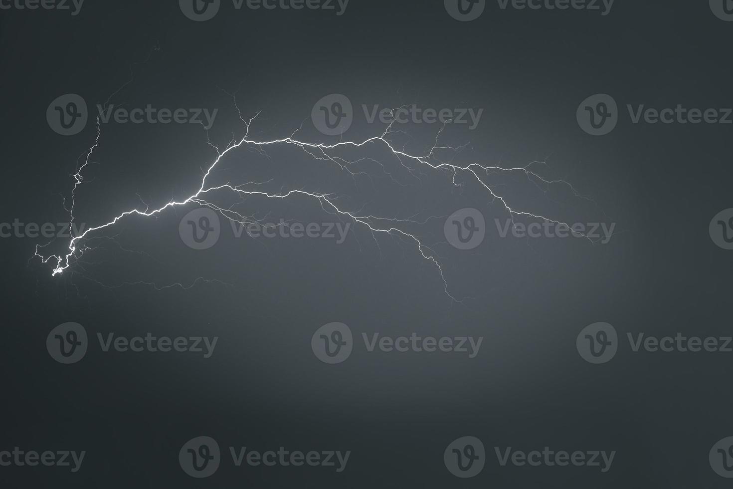 Lightning thunderstorm flash over the night sky. Concept on topic weather, cataclysms photo