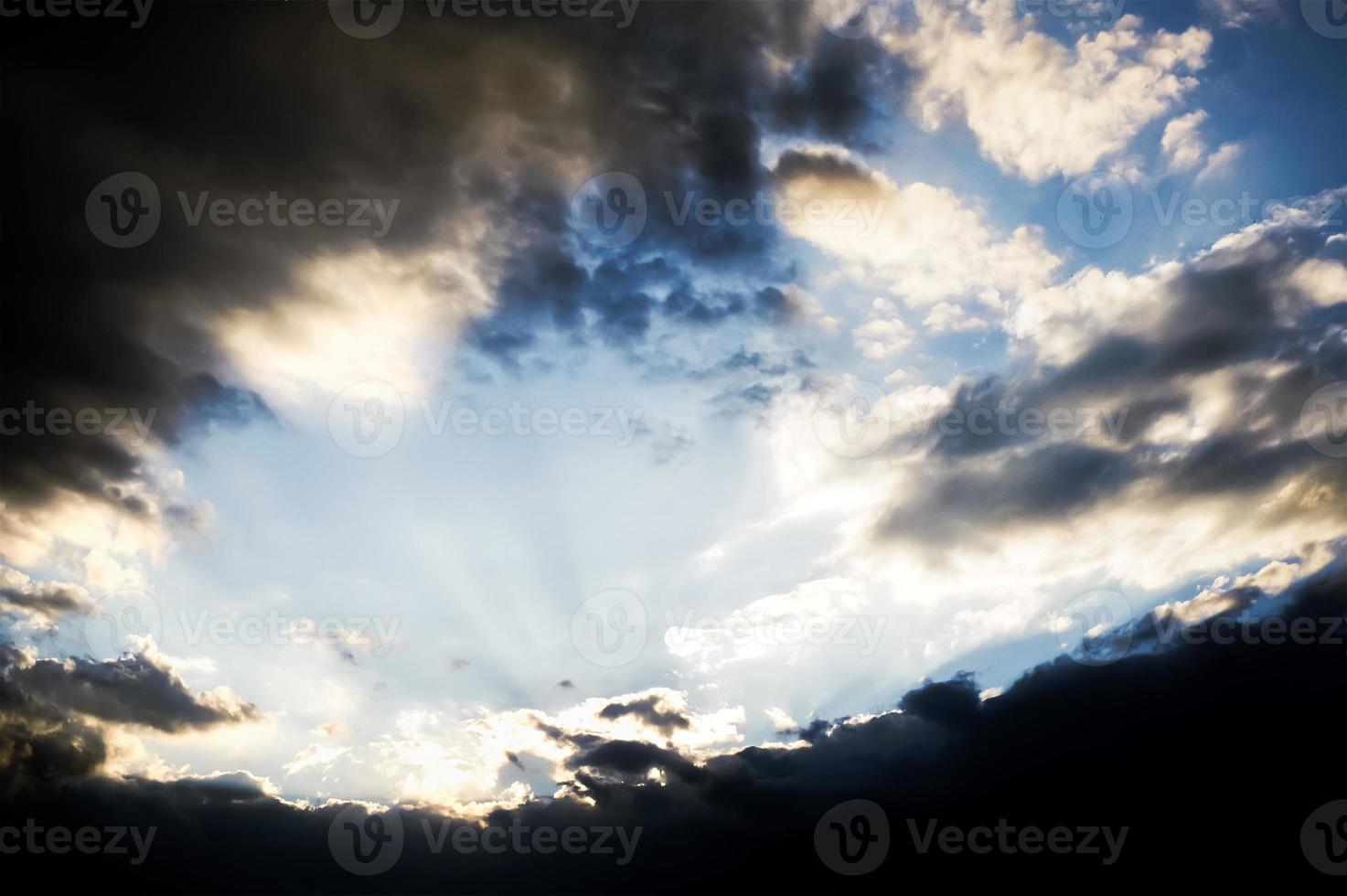 Lightning thunderstorm flash over the night sky. Concept on topic weather, cataclysms photo