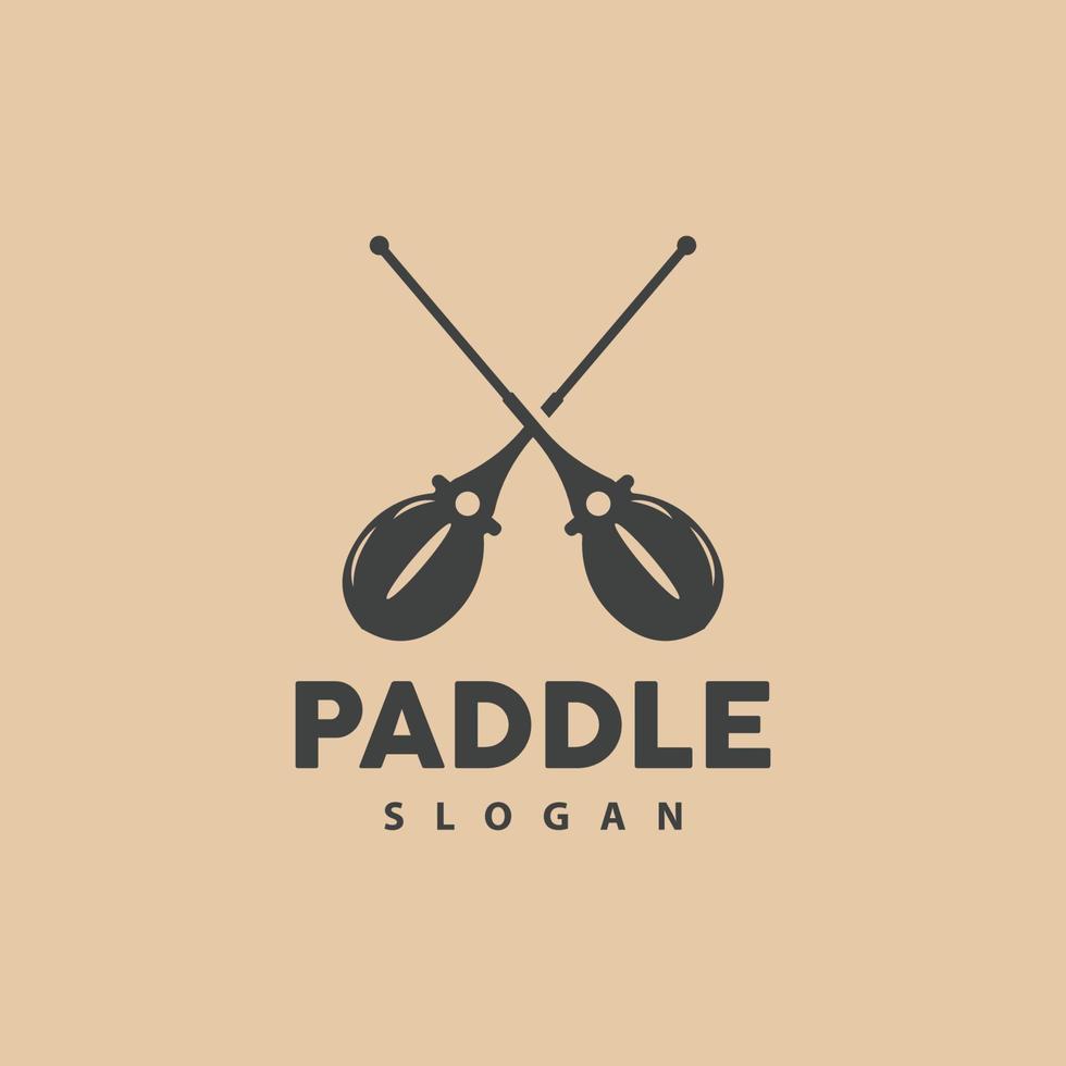 Paddle Logo, Boat Paddle Vector, Crossed Paddle Icon, Illustration Symbol Simple Design vector