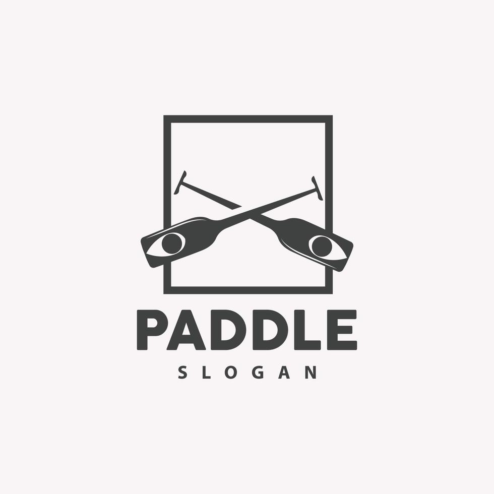 Paddle Logo, Boat Paddle Vector, Crossed Paddle Icon, Illustration Symbol Simple Design vector