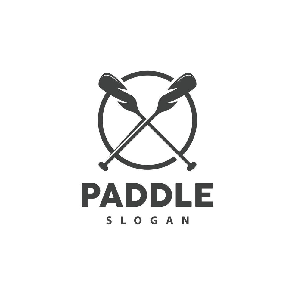 Paddle Logo, Boat Paddle Vector, Crossed Paddle Icon, Illustration Symbol Simple Design vector