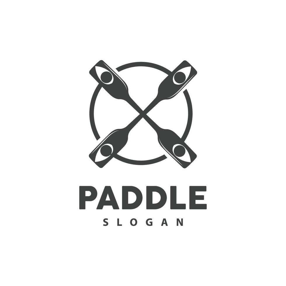 Paddle Logo, Boat Paddle Vector, Crossed Paddle Icon, Illustration Symbol Simple Design vector