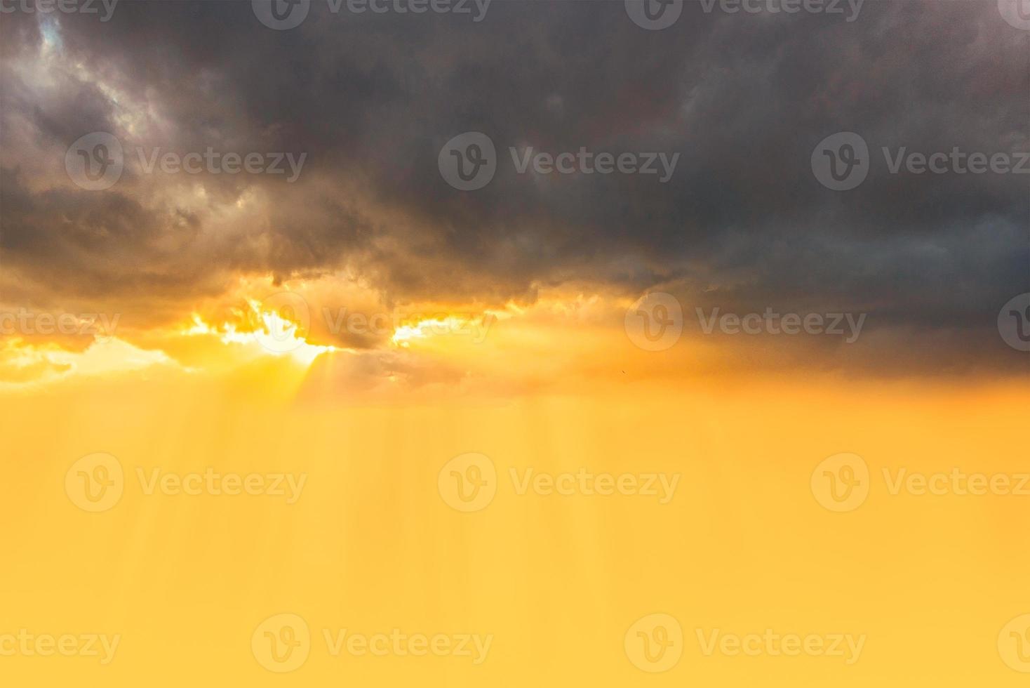 Real amazing panoramic sunrise or sunset sky with gentle colorful clouds. Long panorama, crop it photo