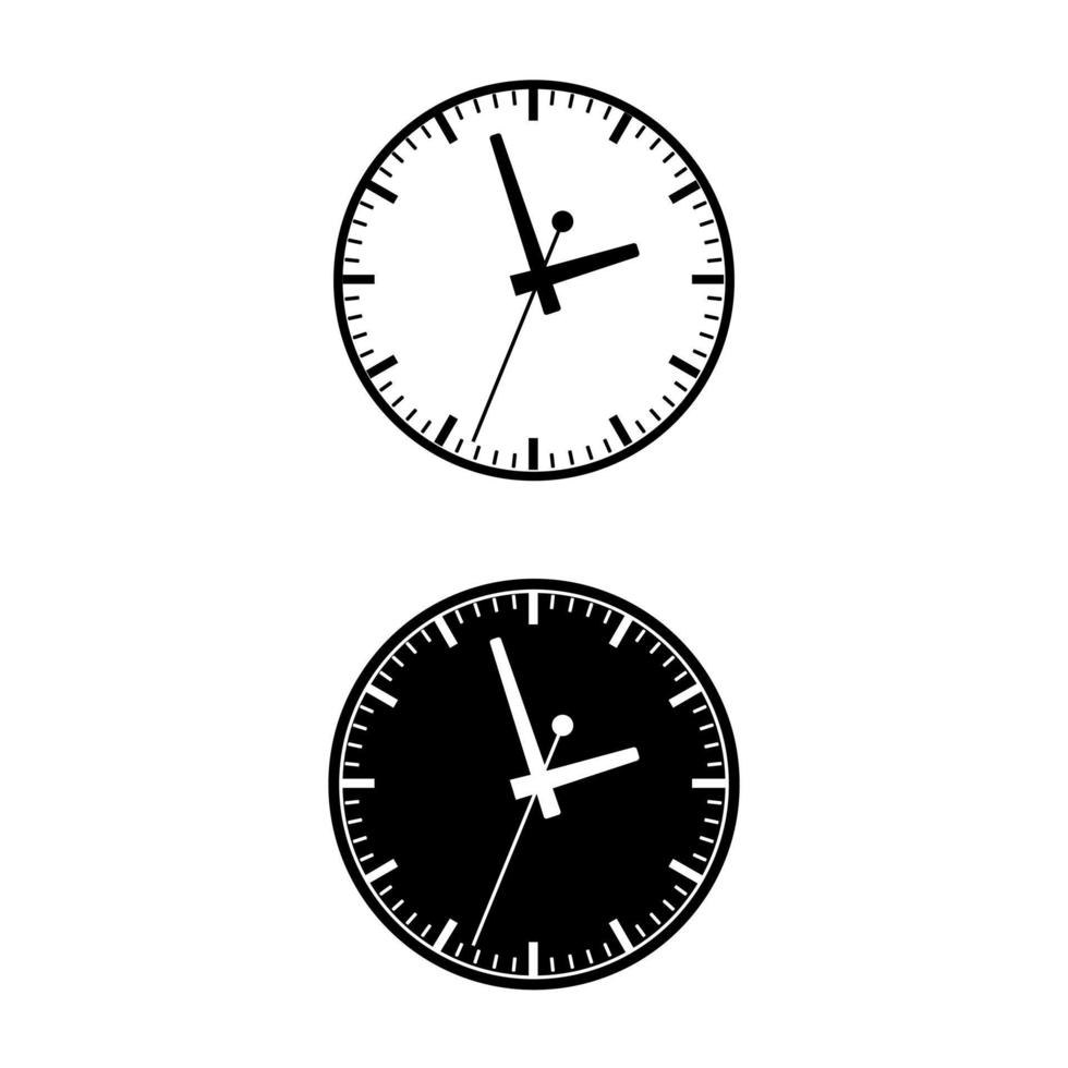 reloj cara icono vector colocar. pared reloj ilustración firmar recopilación. hora símbolo. reloj símbolo o logo.