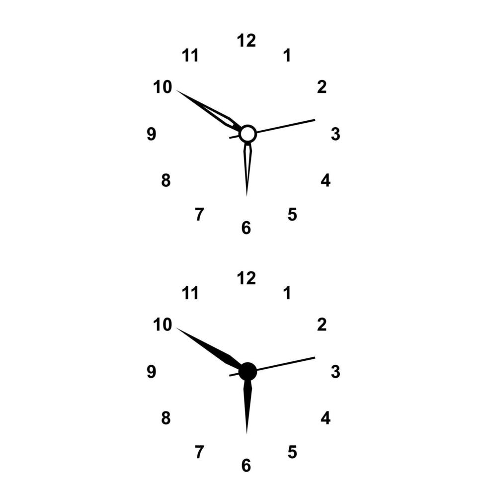 Clock Face Icon Vector Set Wall Clock Illustration Sign Collection 