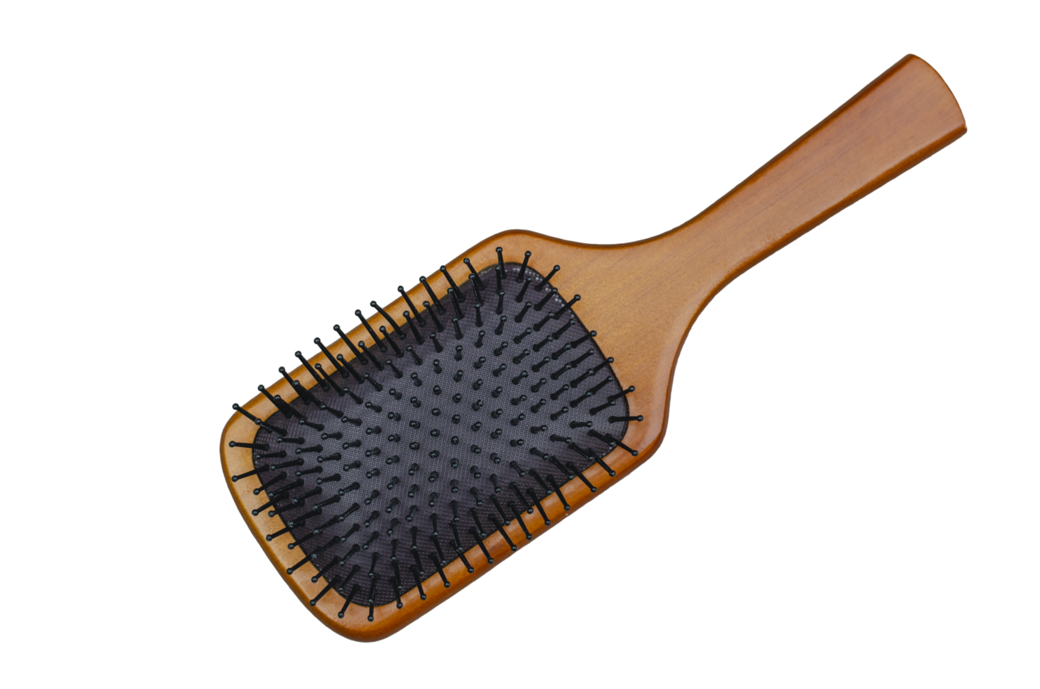 Bamboo Paddle Hair Brush isolated on transparent Background png