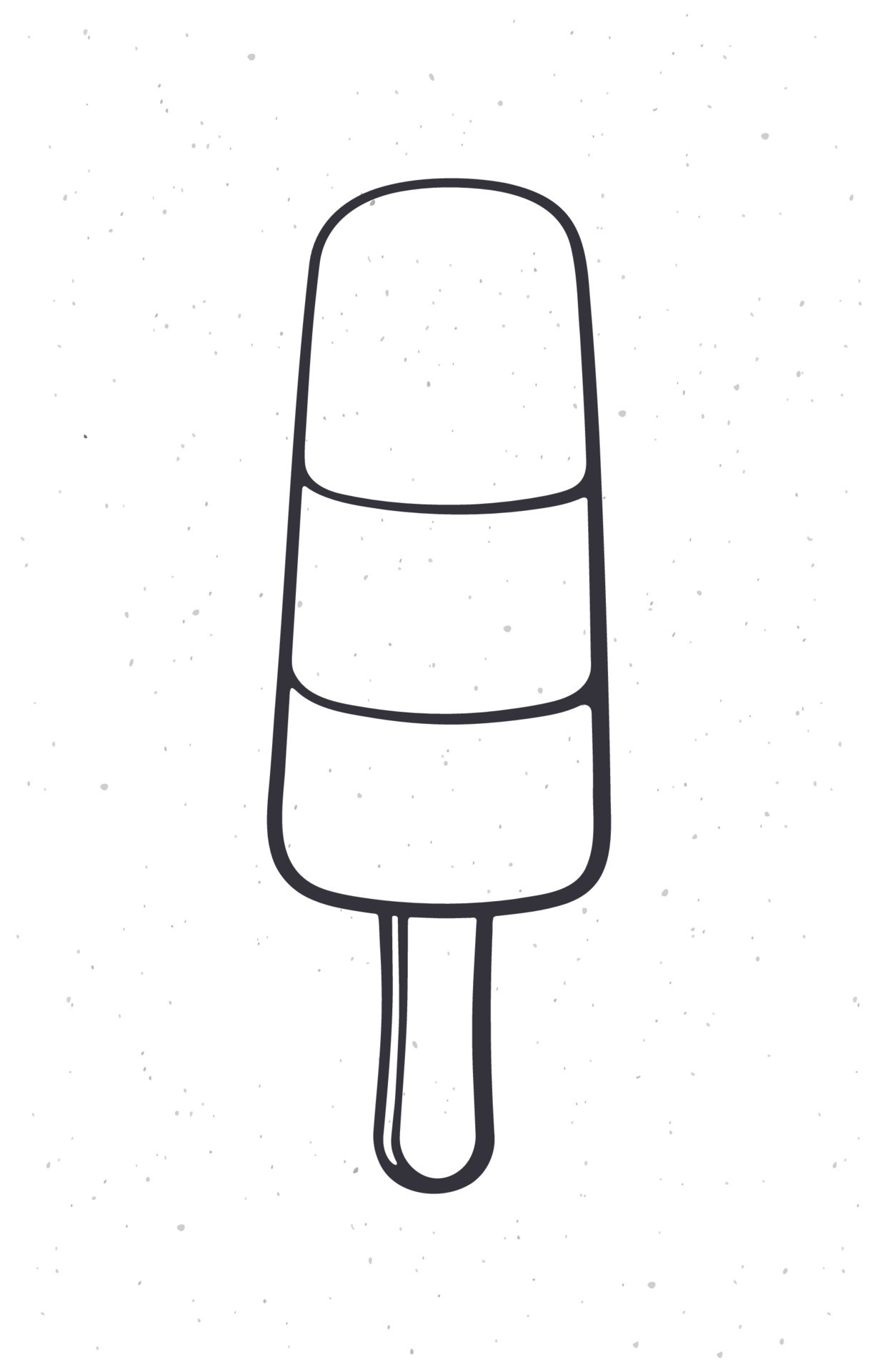 Hand drawn doodle of ice cream tricolor fruit ice lolly 22383313