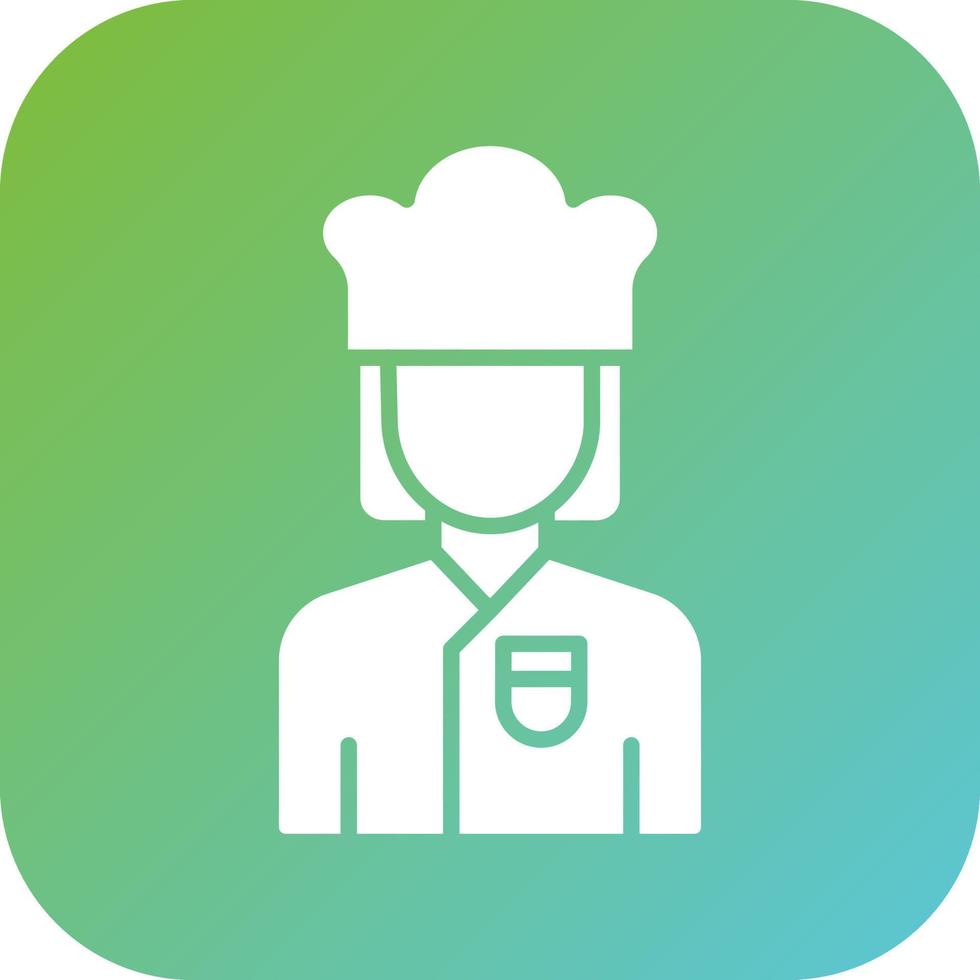 Chef Female Vector Icon Style