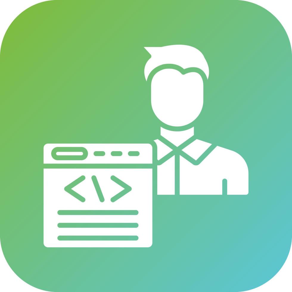 Citizen Developer Male Vector Icon Style