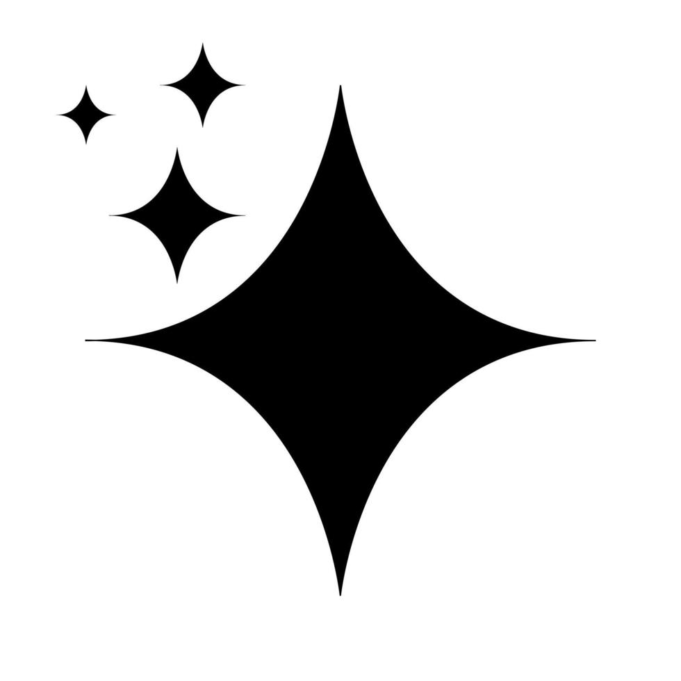 Shine icon vector. Clean star illustration sign. Spark symbol or logo. vector