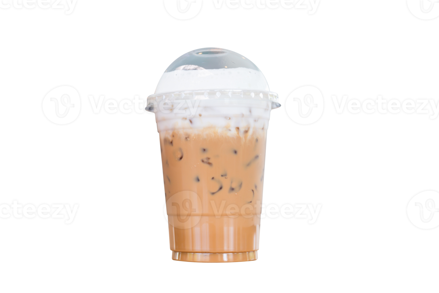 Glasses of iced coffee drinks. Iced Cappuccino png
