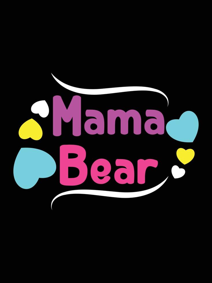 vistoso letras madres día citar contento mamá camisa vector tipografía mamá ama camiseta diseño