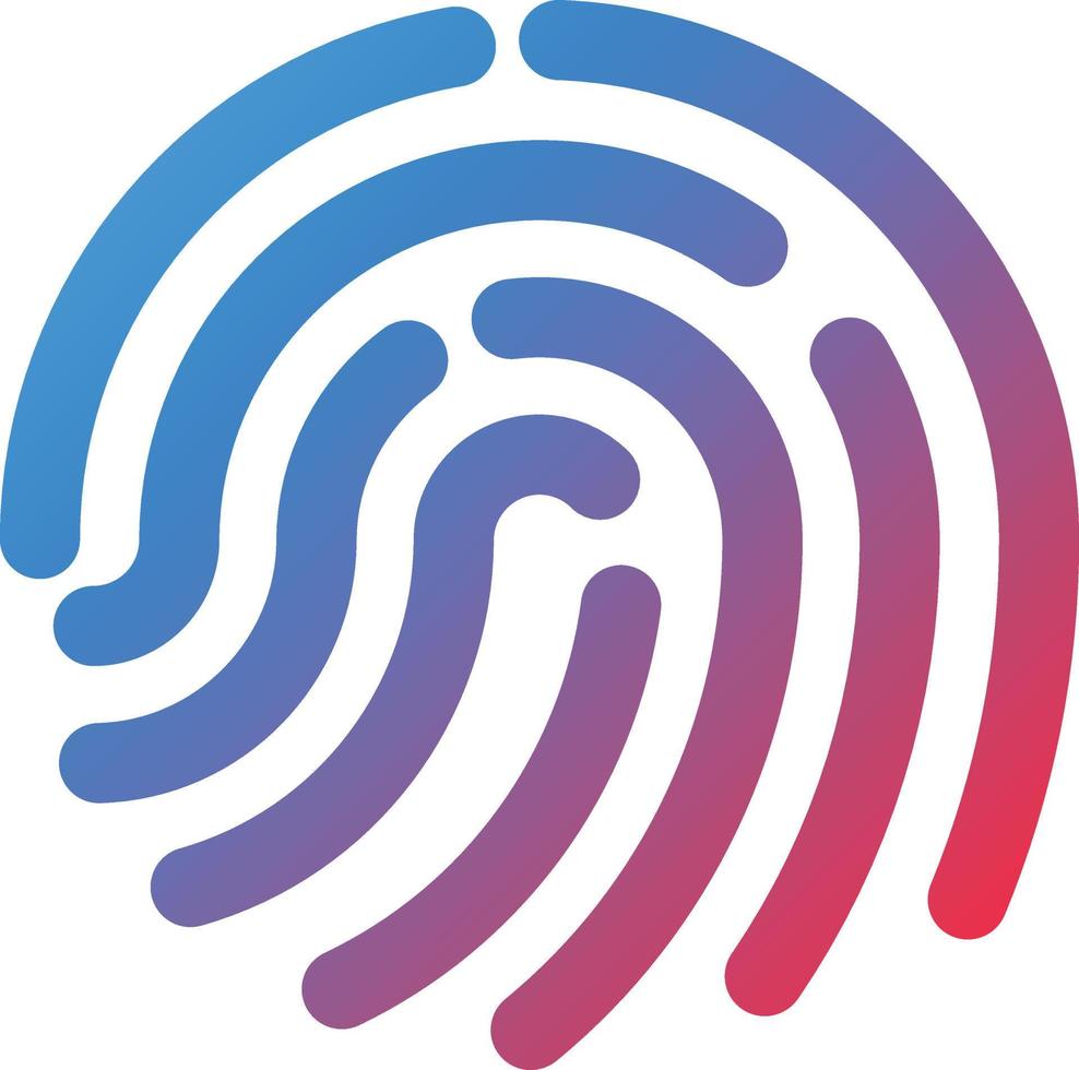 Vector Design Fingerprint Icon Style