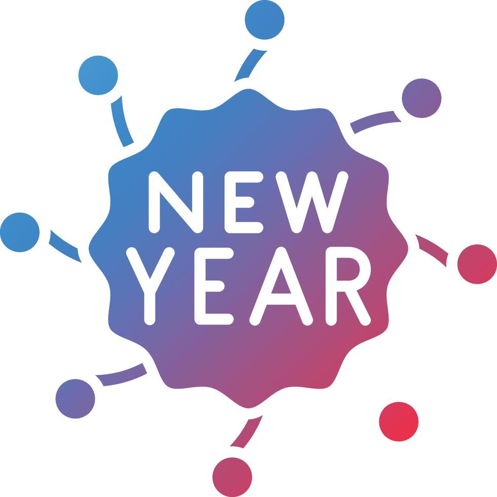 Vector Design Happy New Year Icon Style