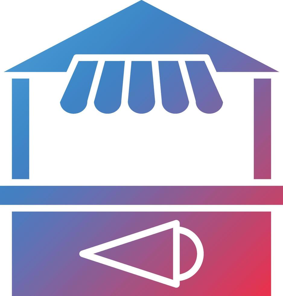 Vector Design Ice Cream Stall Icon Style