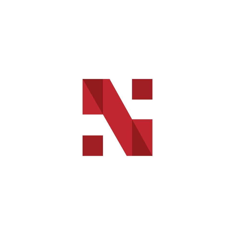 N logo letter alphabet design vector