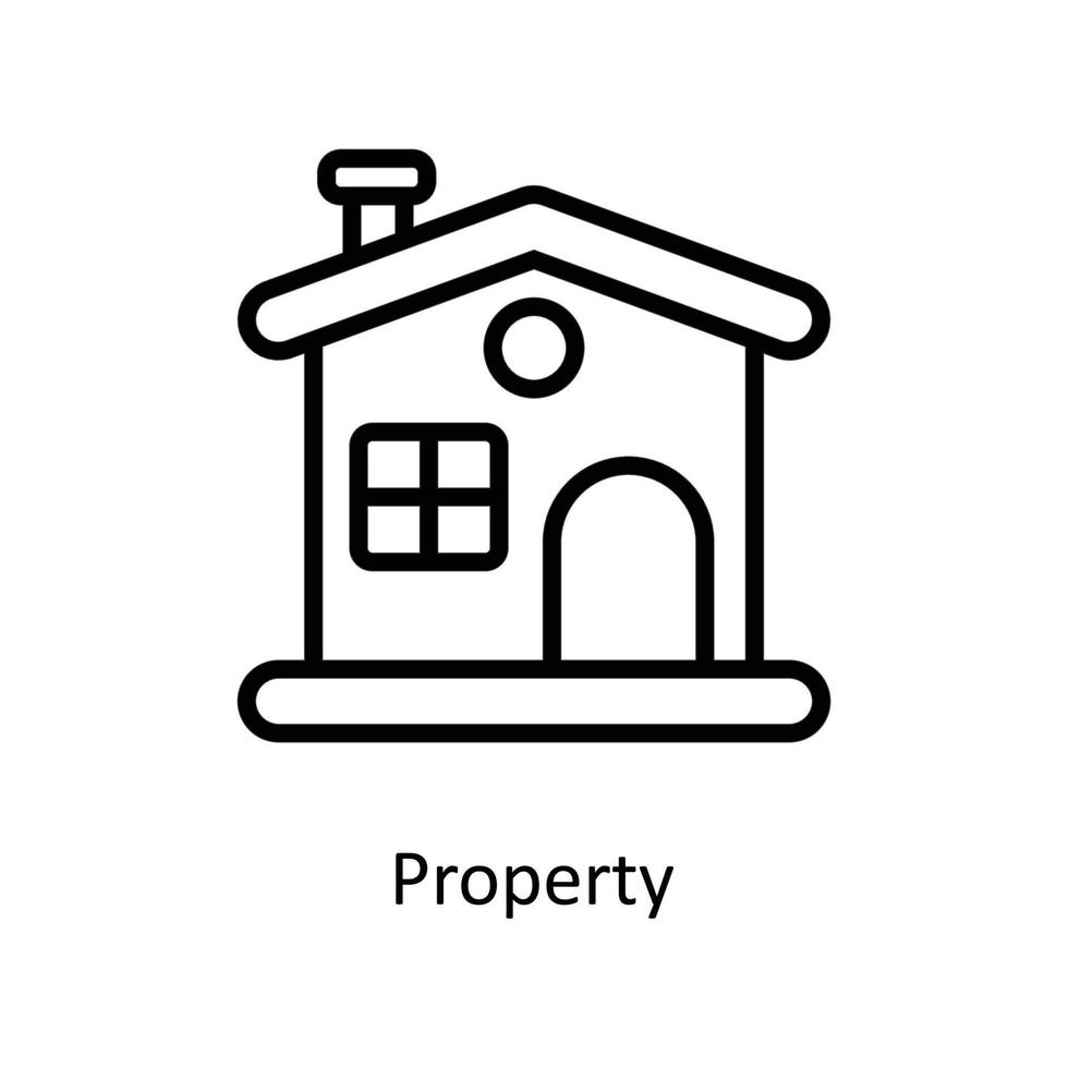 Property Vector  outline Icons. Simple stock illustration stock