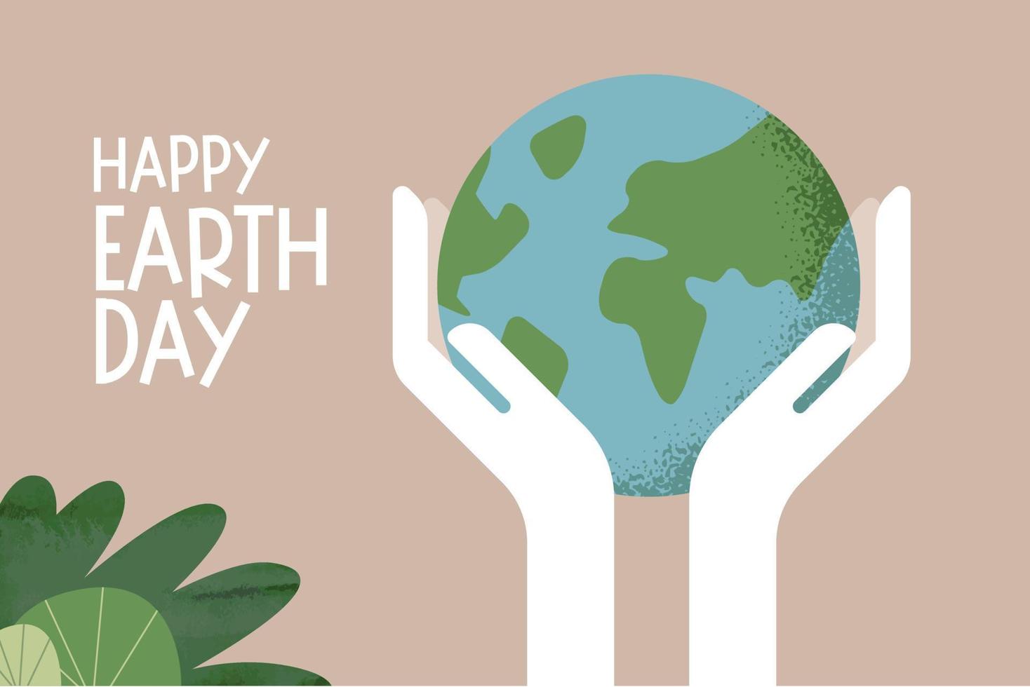 Earth day illustration. Ecology, environmental problems and environmental protection. Vector illustration concept for graphic and web design, business presentation, marketing and print material.