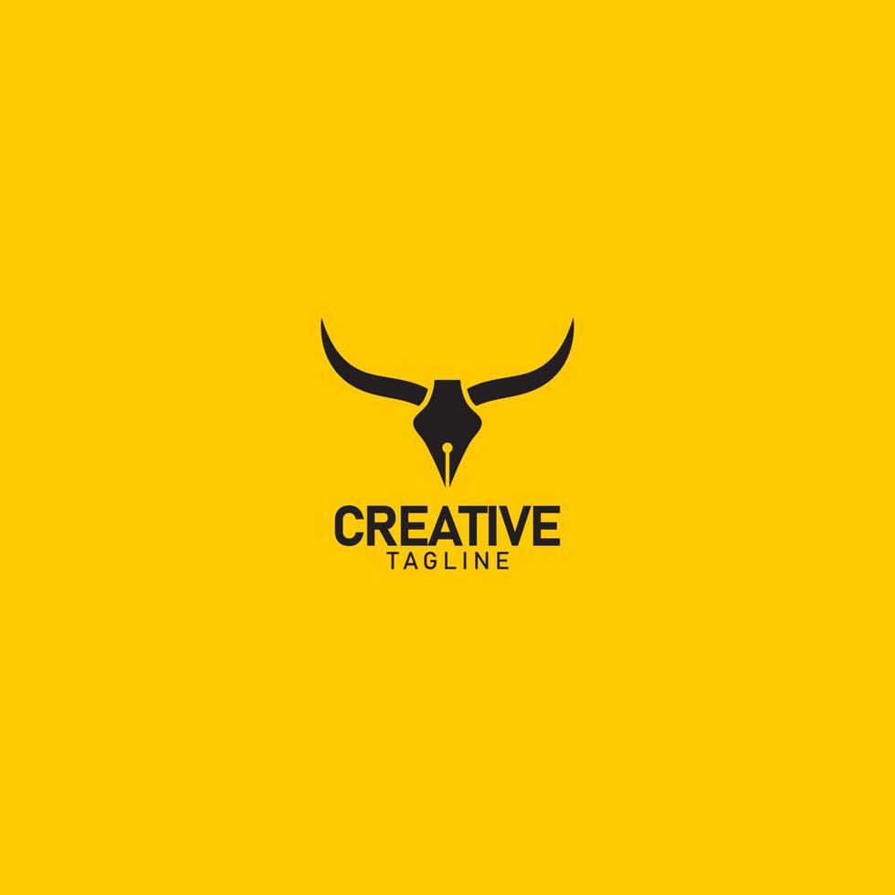 creativo bolígrafo empresa marca logo vector