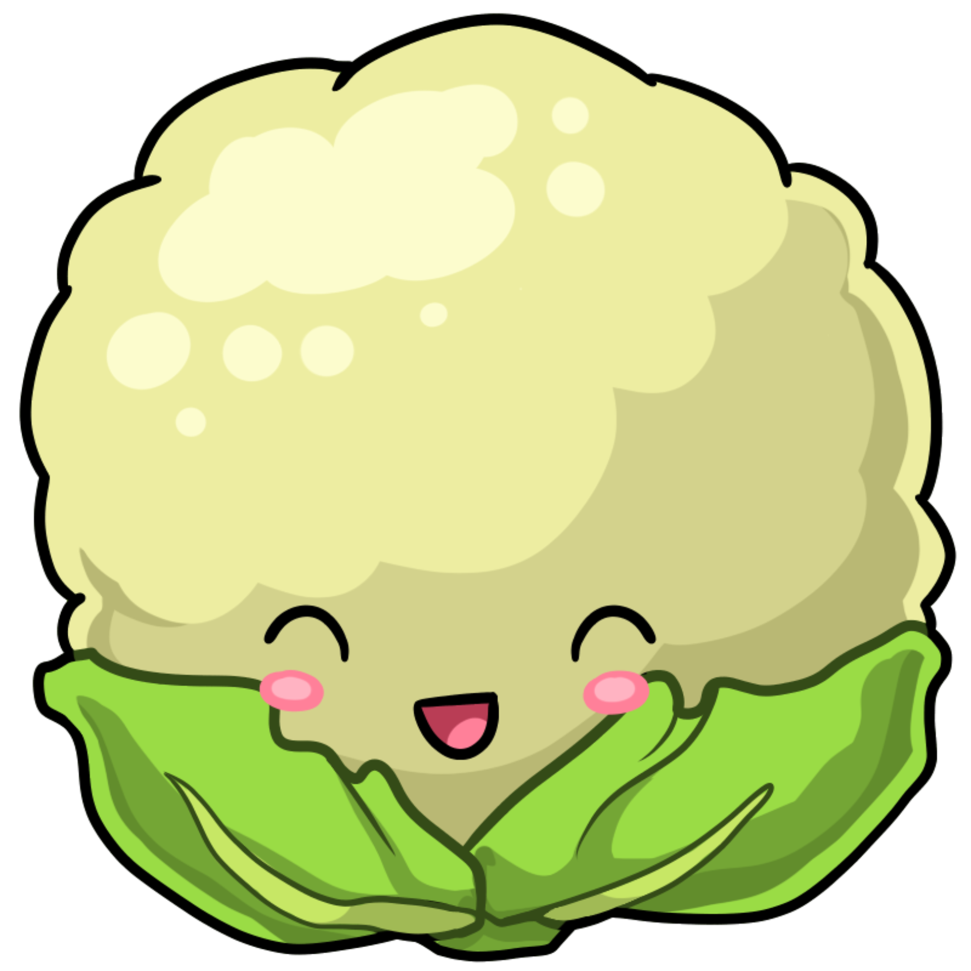 Happy Cauliflower Face 22384240 PNG