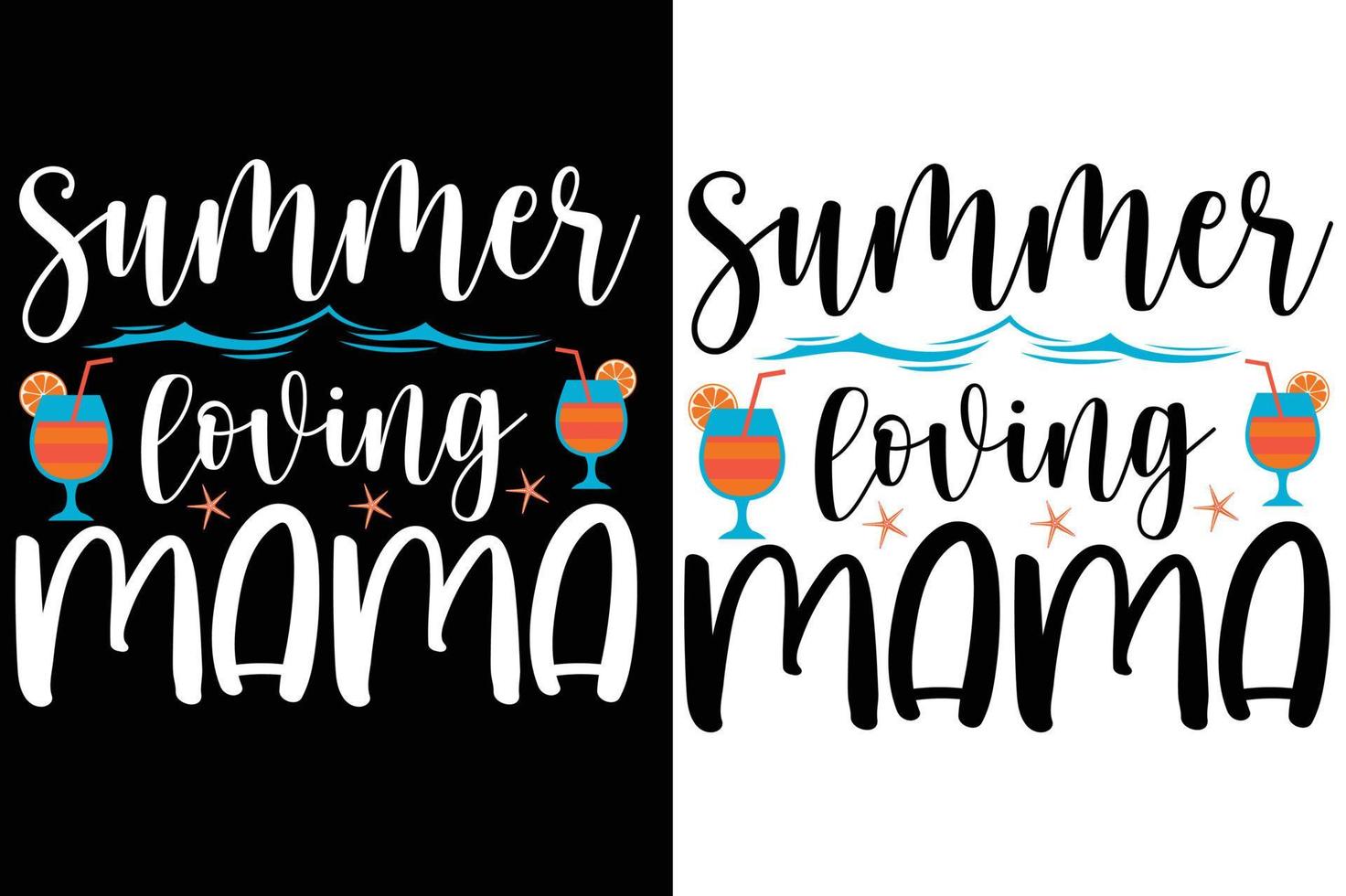 verano amoroso mamá ,verano tipografía t camisa diseño vector