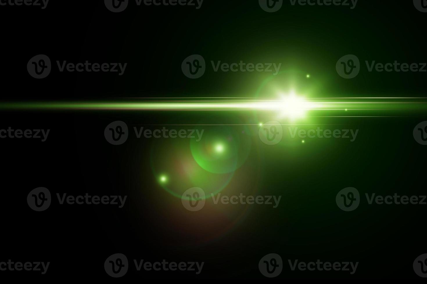 Optical lens flare on black background. photo