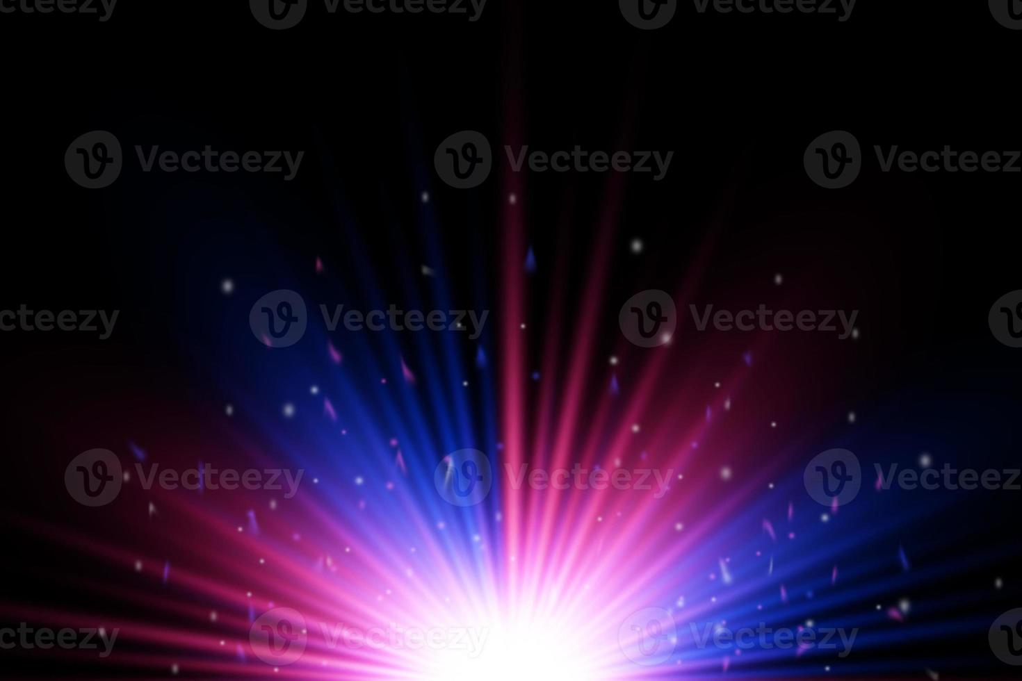 Solar flare with rays and searchlight. glow effect.the star flashed with sparkles. photo