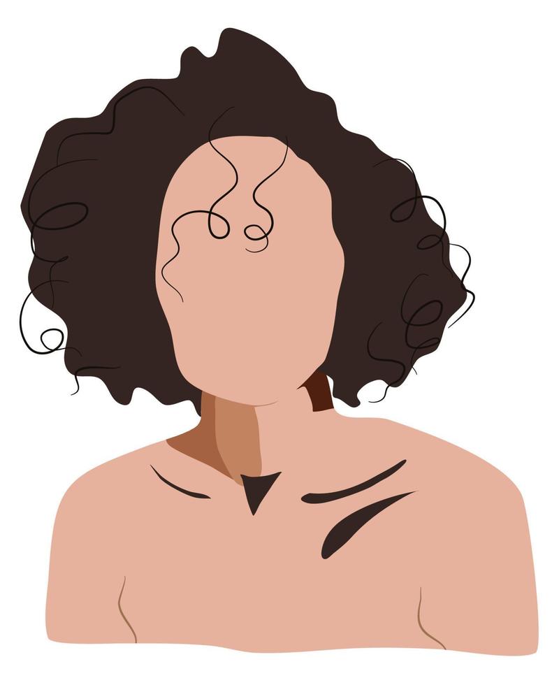 estético resumen mujer retrato vector